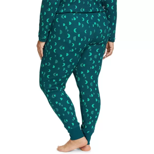 Eddie Bauer Womens Stines Favorite Waffle Sleep PantsPlus Dk Emerald