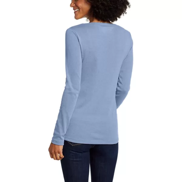 Eddie Bauer Womens Stines LongSleeve VNeck TShirtDusty Blue