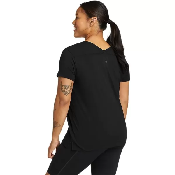 Eddie Bauer Womens Tempo Light ShortSleeve TShirtPetite Black