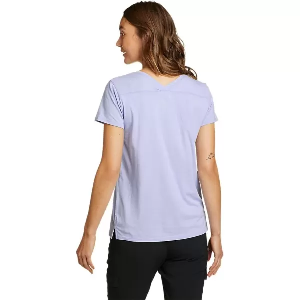 Eddie Bauer Womens Tempo Light ShortSleeve TShirtPetite Periwinkle