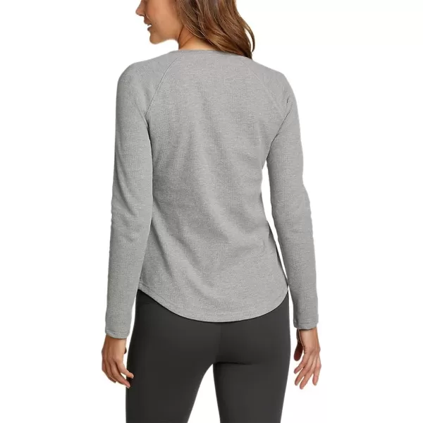 Eddie Bauer Womens Thermal Raglan LongSleeve CrewHeather Gray