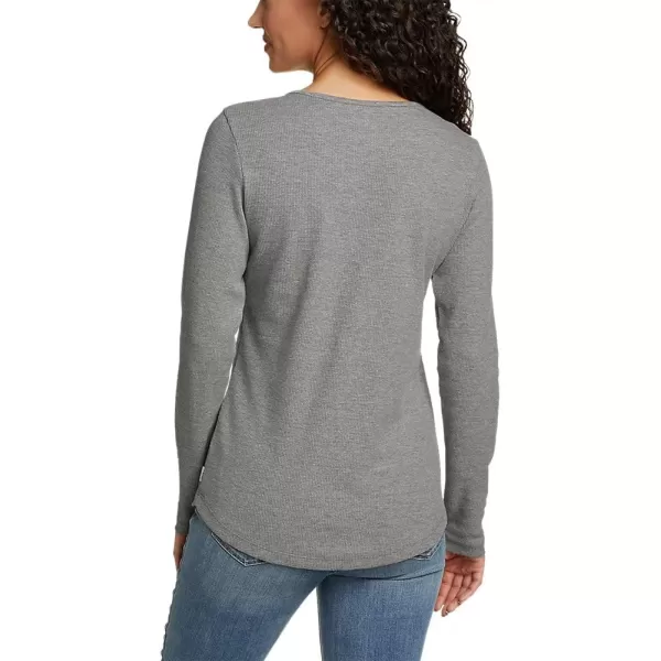 Eddie Bauer Womens Thermal Snap HenleyHeather Gray