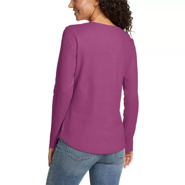 Eddie Bauer Womens Thermal Snap HenleyWineberry