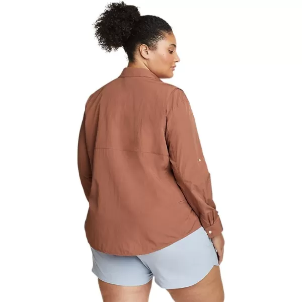 Eddie Bauer Womens UPF Guide 20 ShirtPlus Cocoa