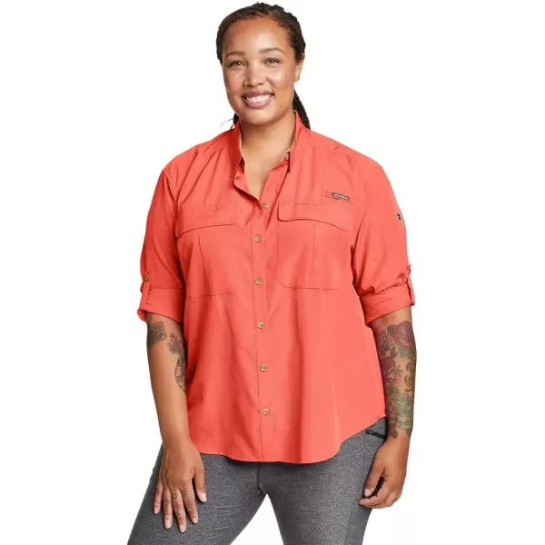 Eddie Bauer Womens UPF Guide LongSleeve ShirtCoral