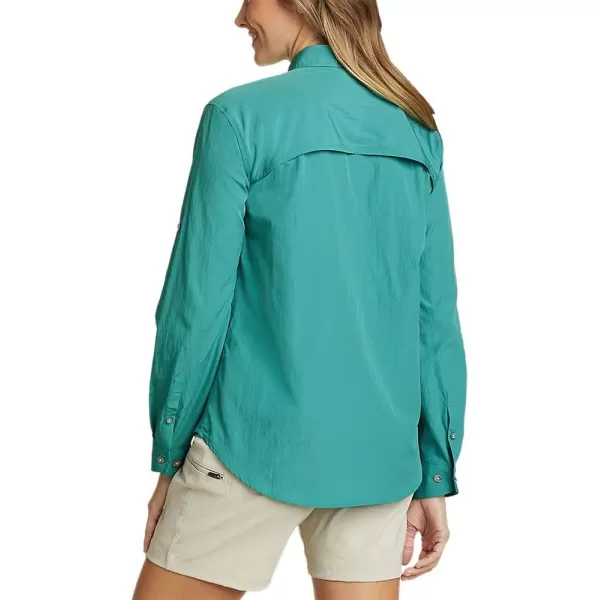 Eddie Bauer Womens UPF Guide LongSleeve ShirtPetite Dusty Jade