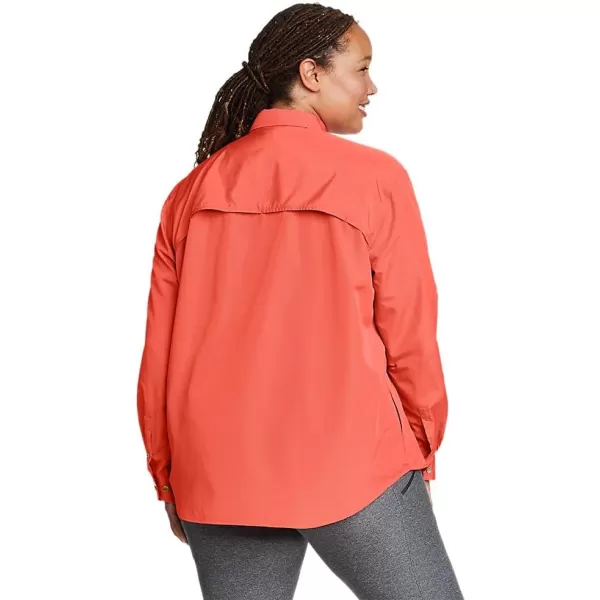 Eddie Bauer Womens UPF Guide LongSleeve ShirtPlus Coral