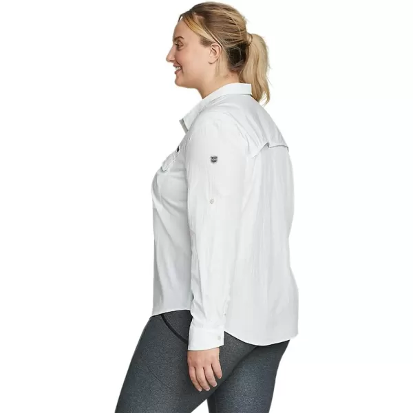 Eddie Bauer Womens UPF Guide LongSleeve ShirtPlus White