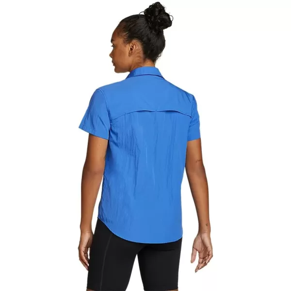 Eddie Bauer Womens UPF Guide ShortSleeve ShirtBrilliant Blue