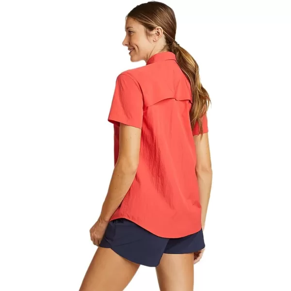 Eddie Bauer Womens UPF Guide ShortSleeve ShirtCoral