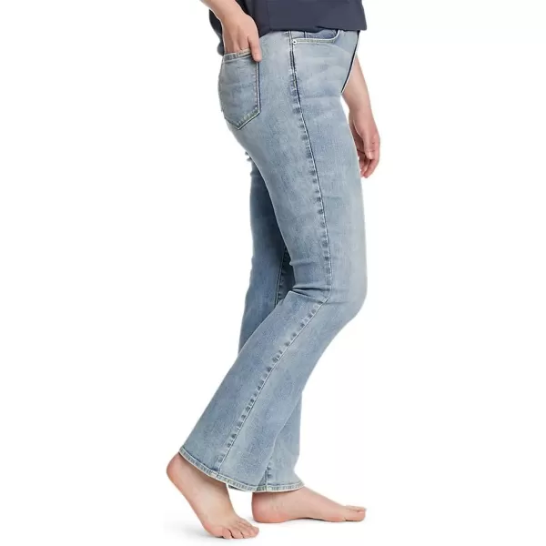 Eddie Bauer Womens Voyager HighRise BootCut Jeans  CurvyRegular Blue Haze