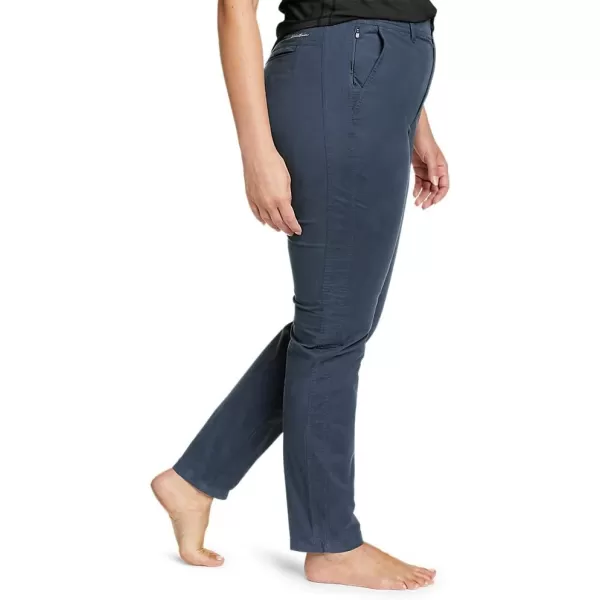 Eddie Bauer Womens Voyager HighRise Chino Slim PantsPetite Twilight