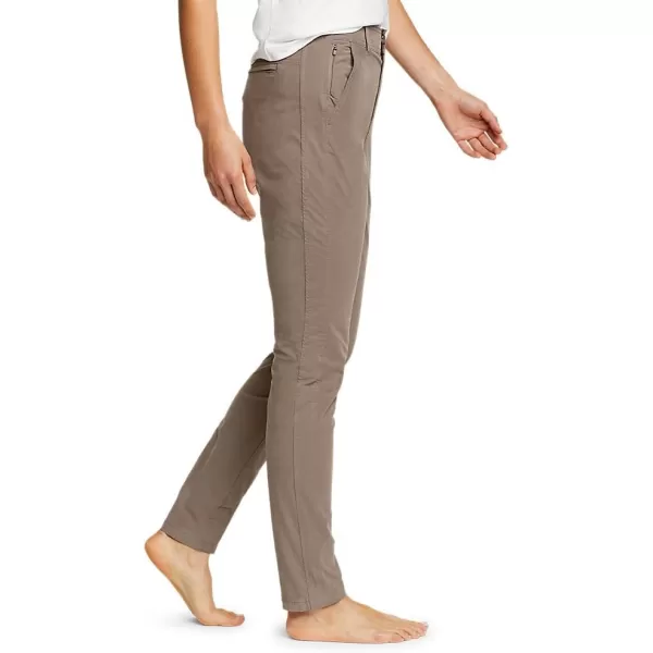 Eddie Bauer Womens Voyager HighRise Chino Slim PantsRegular Driftwood