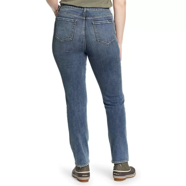 Eddie Bauer Womens Voyager HighRise Jeans  Slim StraightTall Creek