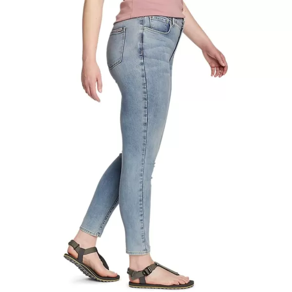 Eddie Bauer Womens Voyager HighRise Skinny Jeans  Slightly CurvyPetite Blue Haze