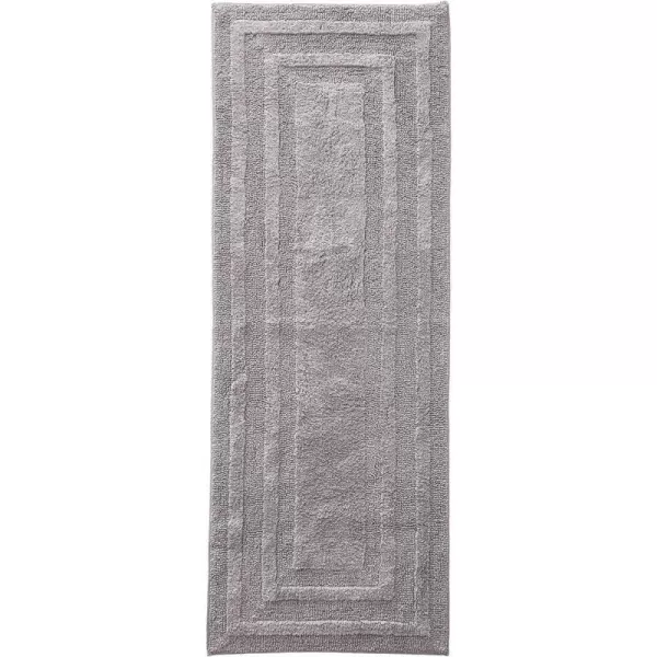 Eddie Bauer  Bathroom Rug Runner Soft Tufted Cotton Bathroom Decor Super Absorbent amp Quick Dry Logan Medium Brown 60 x 22Chrome Grey Runner 60 x 22