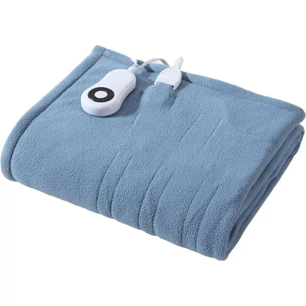 Eddie Bauer  Throw Blanket Soft  Plush Heated Blanket Cozy Fleece Bedding with Sherpa Reverse 5 Heat Setting FlagChambray Blue