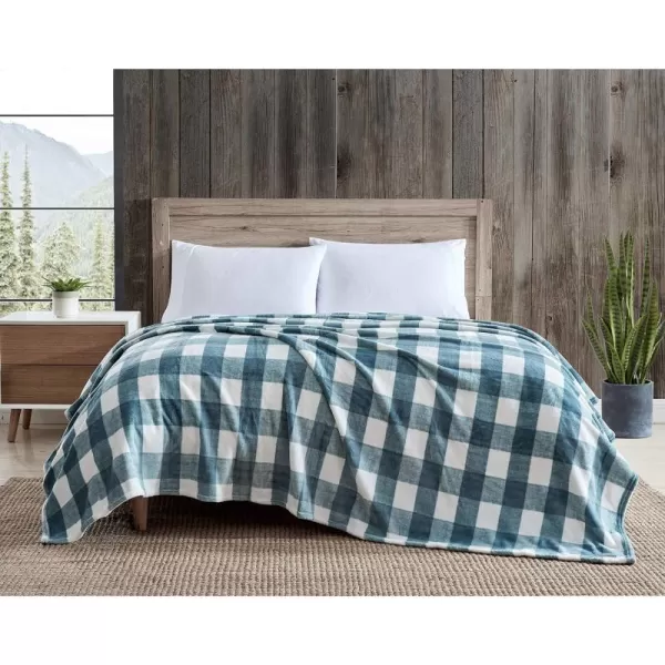 Eddie Bauer  Twin Blanket Ultra Plush Bedding Lightweight Home Decor for All Seasons Ivory TwinKing Lakehouse Plaid