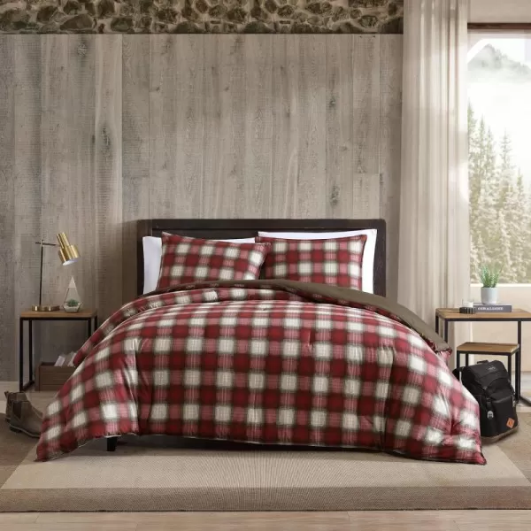 Eddie Bauer  Twin Comforter Set Reversible Alt Down Bedding with Matching Sham Home Decor for Colder Months Navigation Red TwinFullQueen Navigation RedBlackIvory