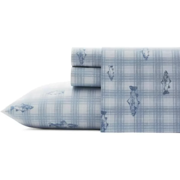 Queen Methow Plaid Blue/White