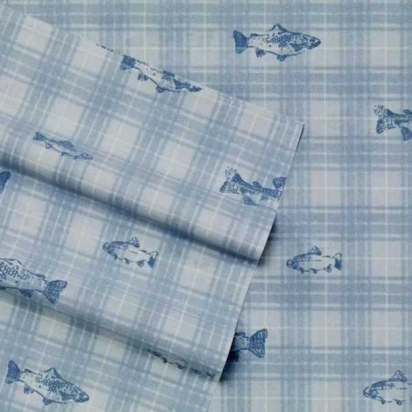 Eddie Bauer Home Sheets Cotton Percale Bedding Set Crisp  Cool Stylish Home Decor4 pcs Queen Northern Plaid GreyWhiteMethow Plaid