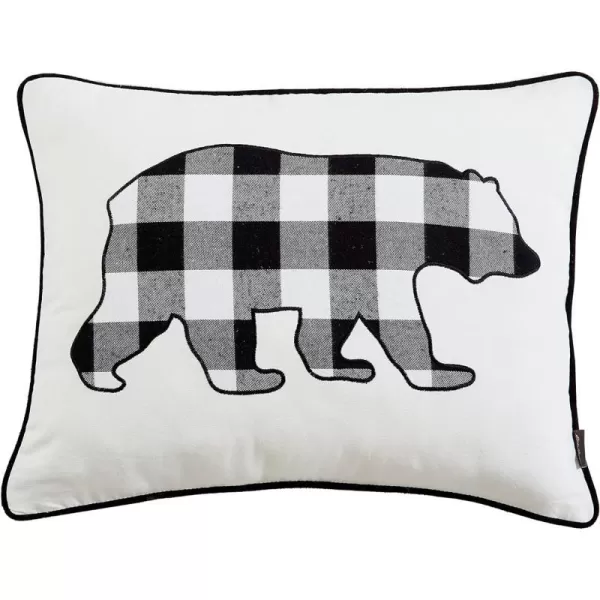 Cabin Plaid Bear Black/White 1 Count (Pack of 1)