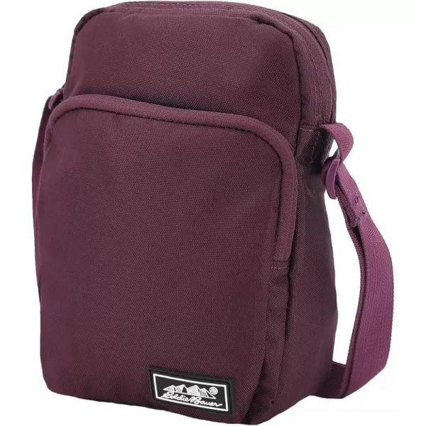 Eddie Bauer Jasper Crossbody Bag with Zippered Main Compartment and Adjustable Shoulder StrapDark Plum