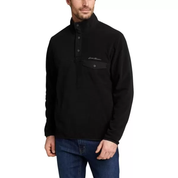 Eddie Bauer Mens Chutes MockNeck FleeceOnyx