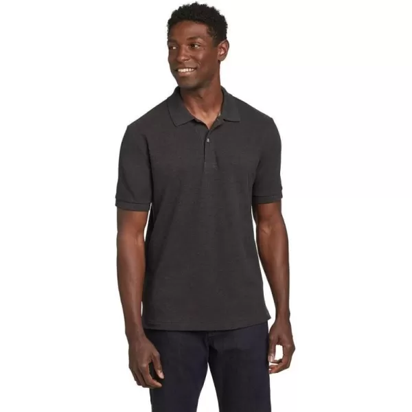 Eddie Bauer Mens Classic Field Pro ShortSleeve Polo ShirtCharcoal Htr