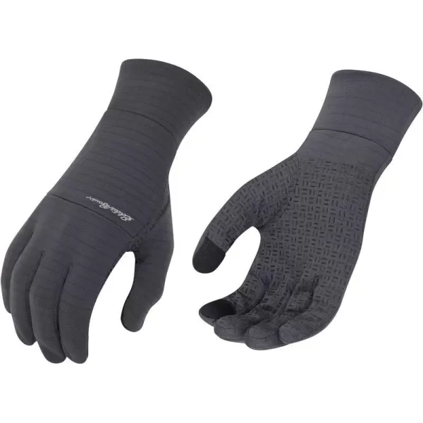 Eddie Bauer Mens Cold Weather Performance Glove Liners Multiple Sizes Multiple ColorsGrid Fleece Dark Grey