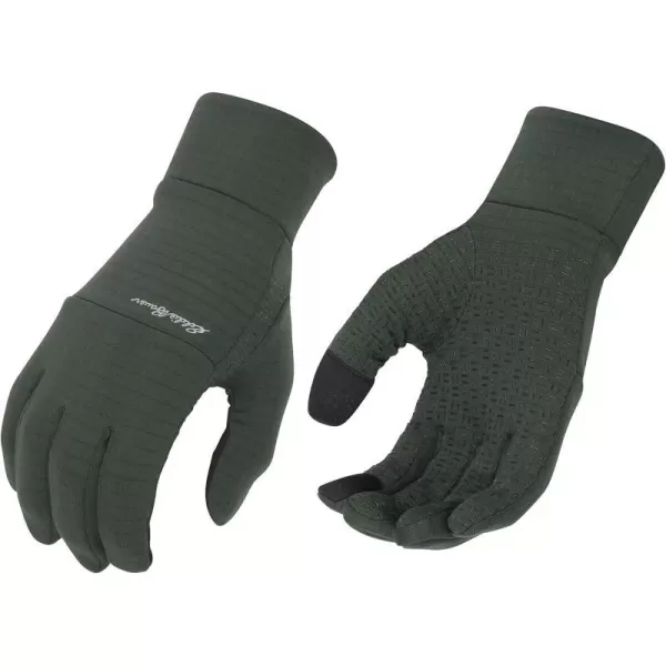 Eddie Bauer Mens Cold Weather Performance Glove Liners Multiple Sizes Multiple ColorsGrid Fleece Dark Loden