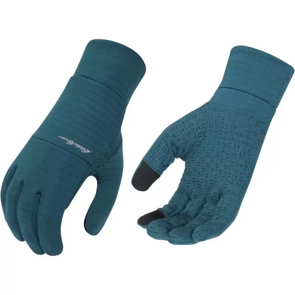 Eddie Bauer Mens Cold Weather Performance Glove Liners Multiple Sizes Multiple ColorsGrid Fleece Dark Teal