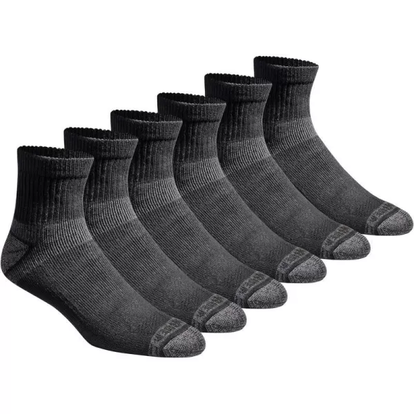 Eddie Bauer Mens Dura Dri Moisture Control 6Pair Quarter SocksBlack 6 Pairs