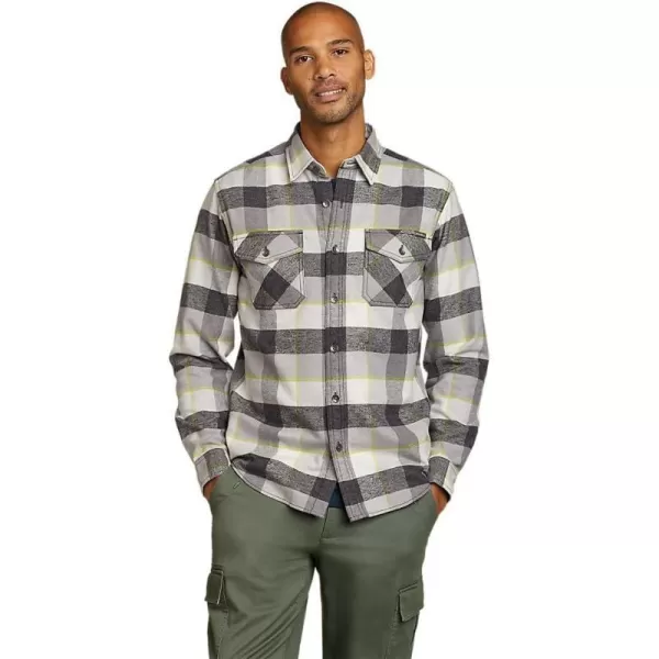 Eddie Bauer Mens EB Hemplify Flannel ShirtRegular Gray