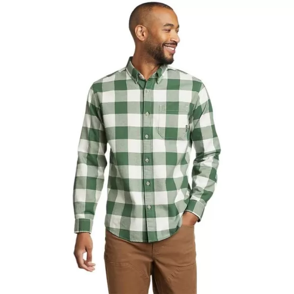 Eddie Bauer Mens Eddies Favorite Classic Fit Flannel Shirt  PlaidIrish Green