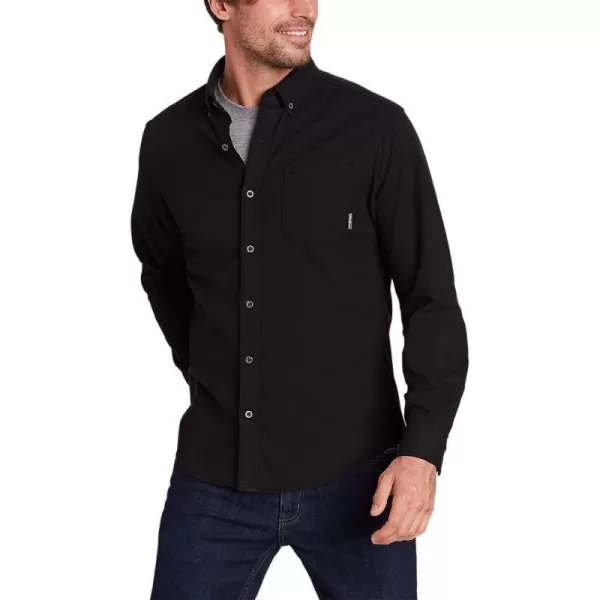 Eddie Bauer Mens Eddies Favorite Flannel Classic Fit Shirt  SolidRegular Coal