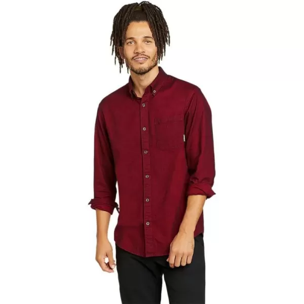 Eddie Bauer Mens Eddies Favorite Flannel Classic Fit Shirt  SolidRegular Royal Red