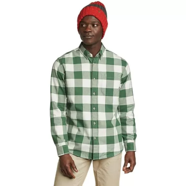 Eddie Bauer Mens Eddies Favorite Flannel Relaxed Fit Shirt  PlaidRegular Irish Green