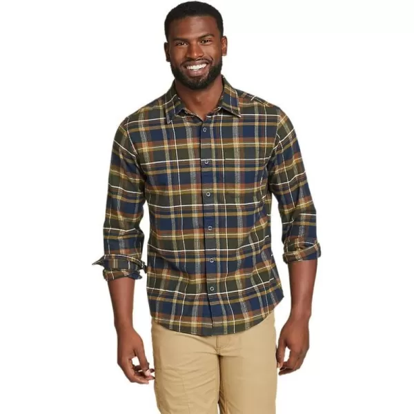 Eddie Bauer Mens Eddies Favorite Flannel Shirt  SlimRegular Dark Loden