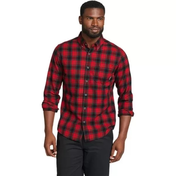 Eddie Bauer Mens Eddies Favorite Flannel Shirt  SlimTall Royal Red