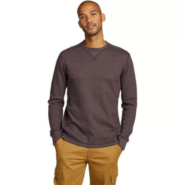 Eddie Bauer Mens Eddies Favorite Ultrasoft Thermal CrewRegular Aubergine