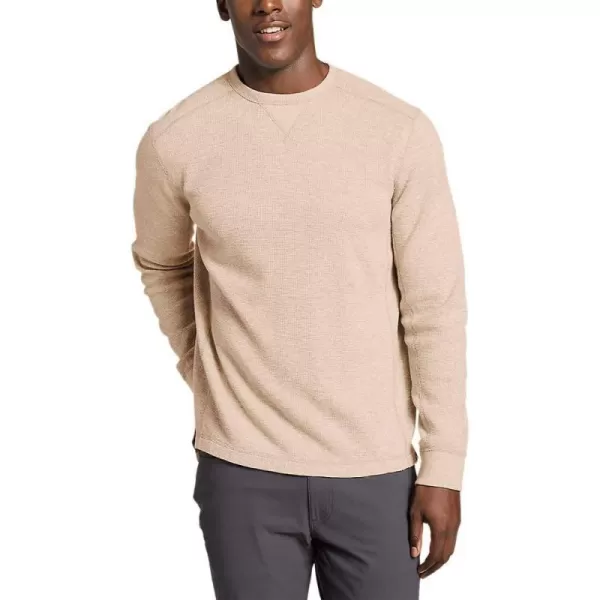 Eddie Bauer Mens Eddies Favorite Ultrasoft Thermal CrewRegular Cream Htr