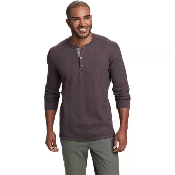 Eddie Bauer Mens Faux ShearlingLined Thermal ShirtAubergine