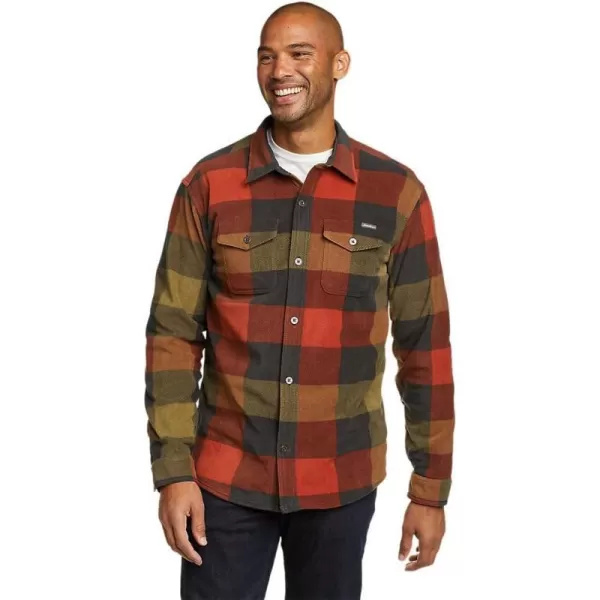 Eddie Bauer Mens Faux ShearlingLined Thermal ShirtClay