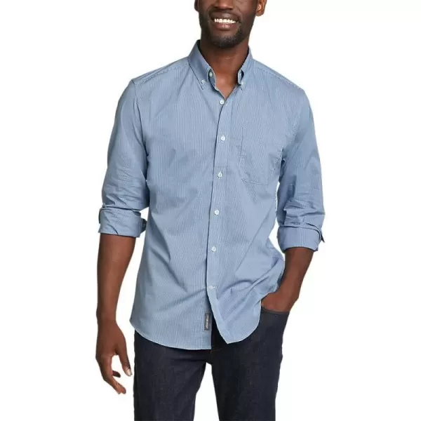 Eddie Bauer Mens Getaway Flex LongSleeve ShirtTrue Blue