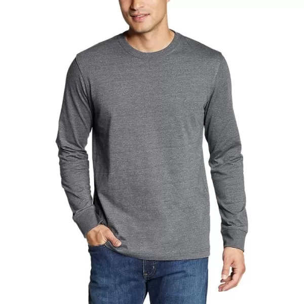 Eddie Bauer Mens Legend Wash Pro LongSleeve TShirtRegular Gray Heather