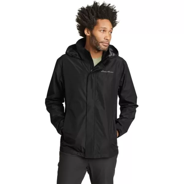 Eddie Bauer Mens Packable Rainfoil JacketBlack Recycled