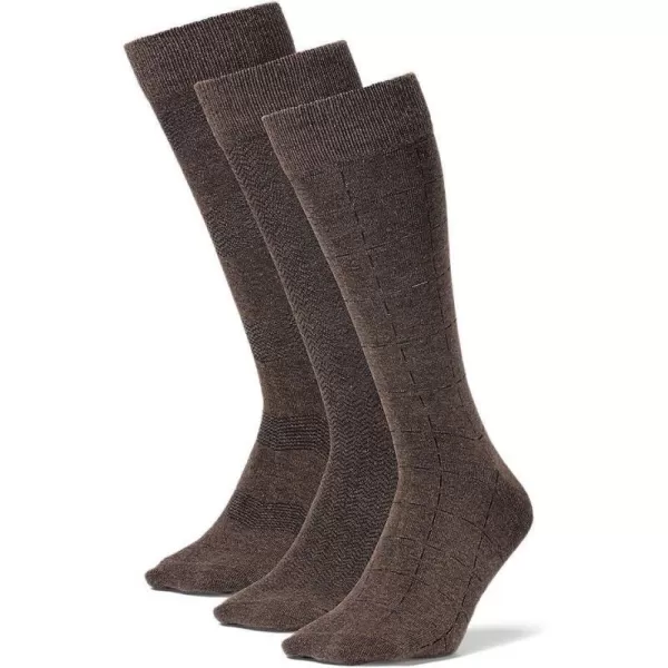 Eddie Bauer Mens Pattern Crew Socks  3 PackOak