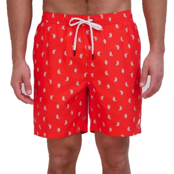 Eddie Bauer Mens SPF 50 Volley Swim Trunk  Fun Designs Comfortable and Stylish 7 InseamCoral