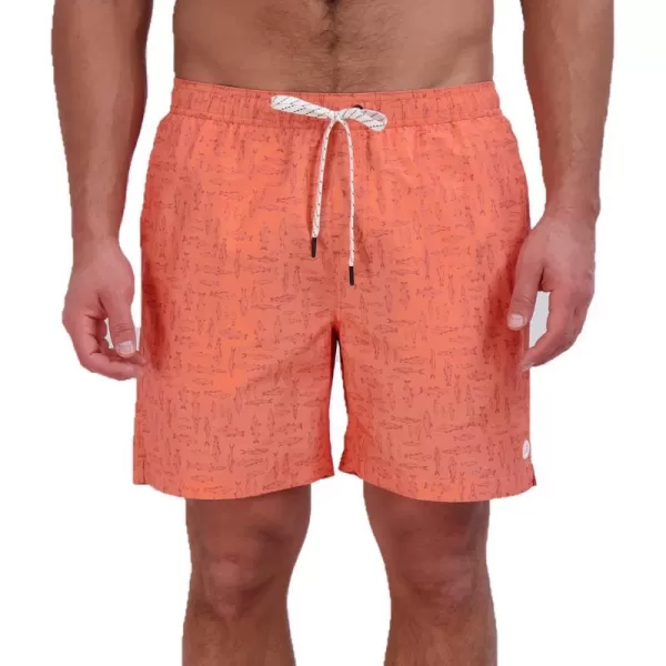 Eddie Bauer Mens SPF 50 Volley Swim Trunk  Fun Designs Comfortable and Stylish 7 InseamDusty Coral